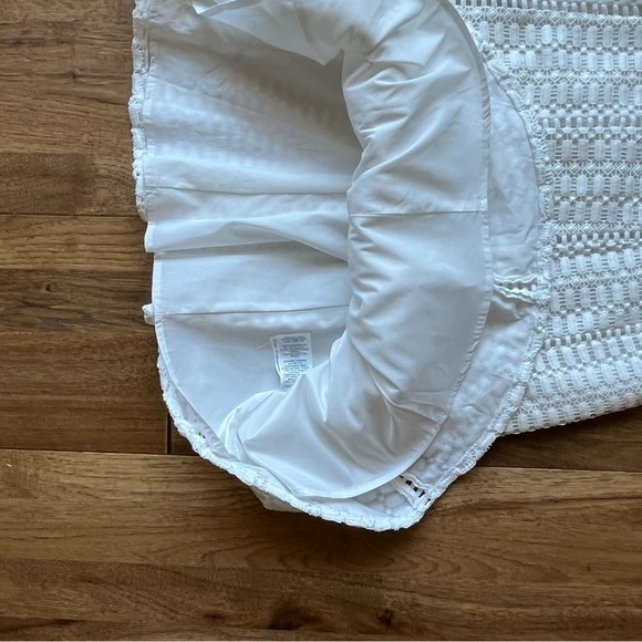 J. Crew White Eyelet Fit and Flare Dress Women’s Sz 14 Cottagecore Coquette‎ - Picture 4 of 8